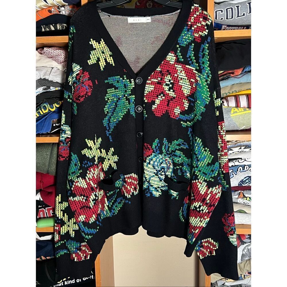 MNML Men’s Floral Knit Cardigan